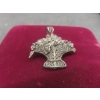 Image 7 : Vintage Chinese Export Sterling Silver Filigree Fingernail Guard Brooch And Floral Basket Brooch