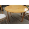 Image 2 : Drop-Leaf Table, 29" x 41" x 41" Extended, Plus Four Chairs