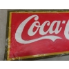 Image 2 : Coca-Cola Metal Embossed Sign, Older, Touched Up/Repainted 12" x 29"