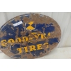 Image 4 : Goodyear Double-Sided Porcelain Porch Sign, 28" x 19 1/8" (Shows Wear)