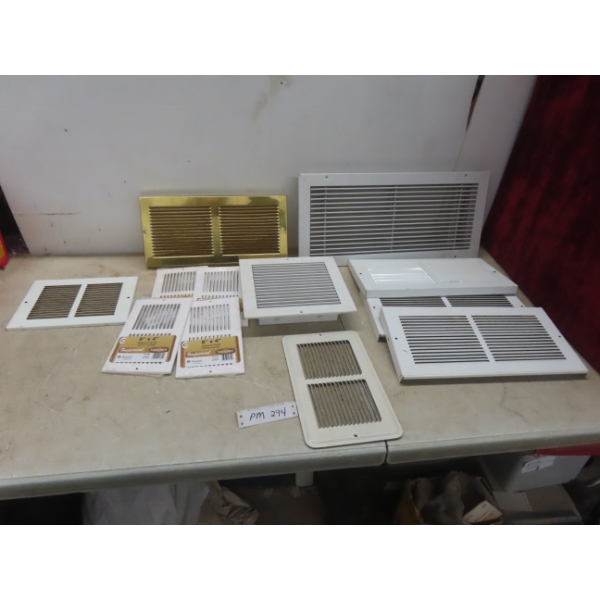 Wall Vent Covers New and Used 8" X 4", 6" X 14" and More