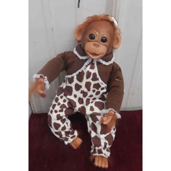 Ashton-Drake “Little Enu” 12" Vinyl Monkey Doll With Outfit, Box & COA