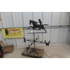 Image 1 : Folk Art Horse And Rider Wind Vane, Metal, 26" Height
