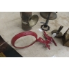 Image 5 : Vintage Household Items: Sadiron Fireproof Iron Case, Lamps, and Accessories