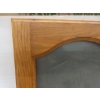 Image 2 : Oak-Framed Cabinet Door with Etched Glass Insert, 34 1/2" x 15 1/2"