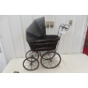 Image 1 : Wicker and Metal Stroller - 35" x 25" x 12"
