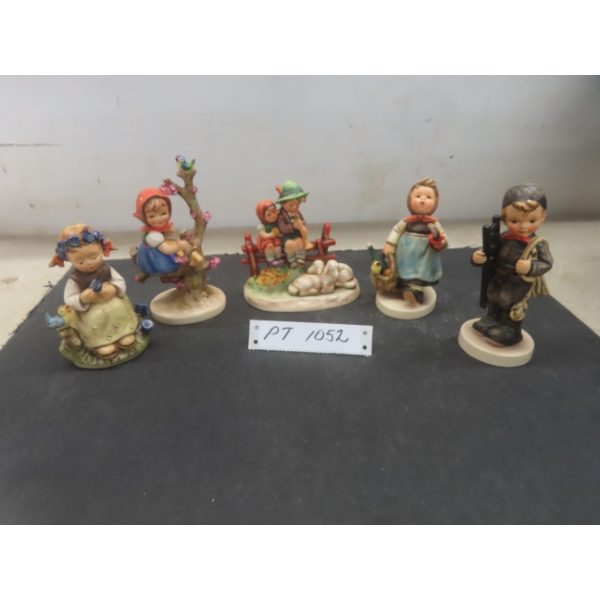 Five Goebel Figurines, Tallest Approximately 6 1/2"