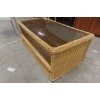 Image 5 : Wicker And Glass Coffee Table