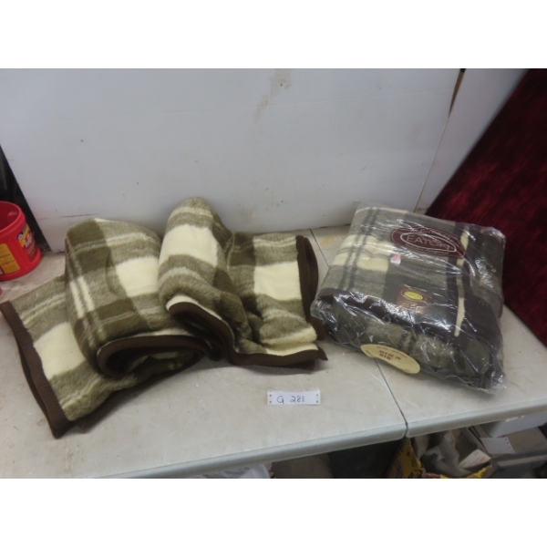 2 Eatons Danube Blankets, 1 Factory Sealed