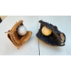 Image 1 : Spalding Adult Right-Hand Baseball Glove With Ball and Peewee Left-Hand Glove With Ball