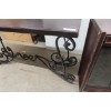 Image 5 : Wrought Iron Sofa Table with Wood Top