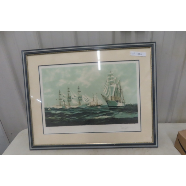 Framed Hand-Signed Art Print 33" x 26"