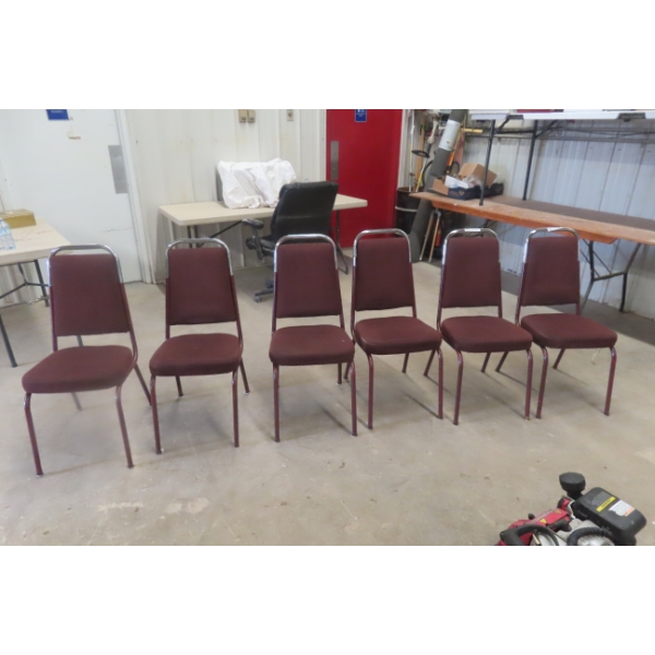 Six Stackable Kitchen Chairs