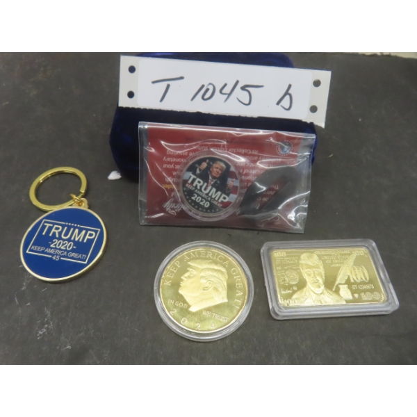 Two Trump Commemorative Medallions Dated 2020 And 2024 Keychain
