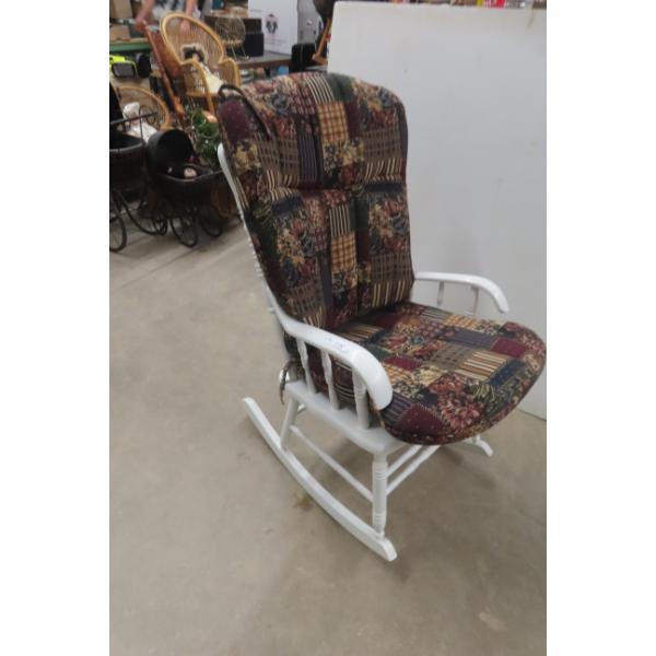 Antique Rocking Chair with Modern Cushion