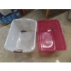 Image 9 : Six Storage Totes With Four Lids
