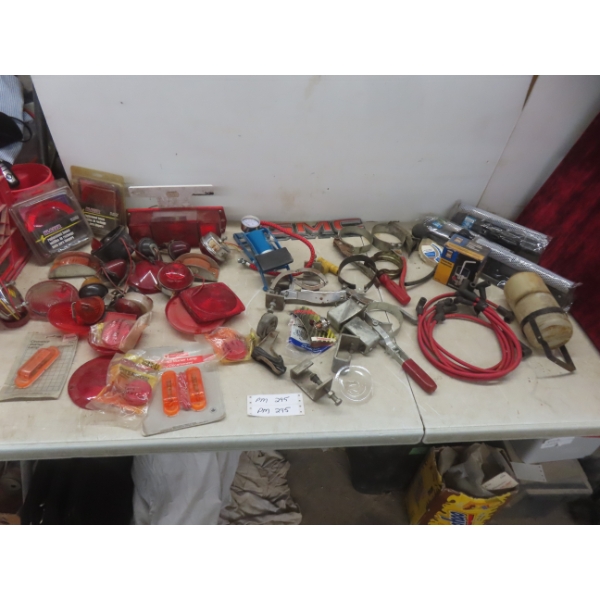 Lenses, Taillights, Clearance Lights, Oil Filter Wrenches, Spark Plug Wires, Foot Pump +