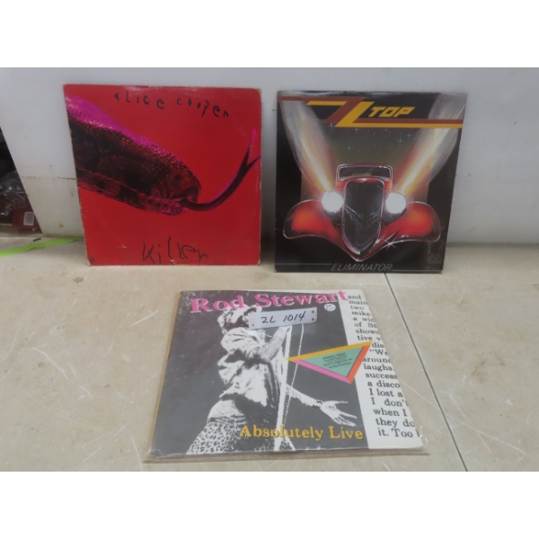 Three Rock Albums Featuring ZZ Top, Alice Cooper, And Rod Stewart