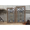 Image 1 : Two Stained Glass Multi-Color Window Panels, 16" x 30" And 17" x 32"