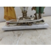 Image 6 : Pair of Vintage Table Lamps with Porcelain Figures on Marble Bases, 20" High