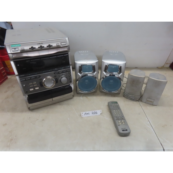 Sony Compact Disc Deck Receiver, Model HCD-RX7 4 Speakers and Remote and More