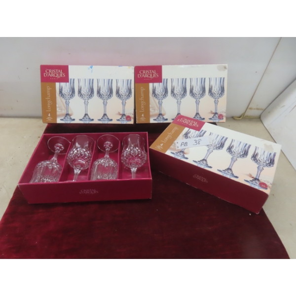 Set of 12 New Crystal Goblets