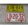 Image 2 : License Plates Including Two Alberta 1985 Plates, Manitoba 1976 Plate, Trailer Plate, And 1980
