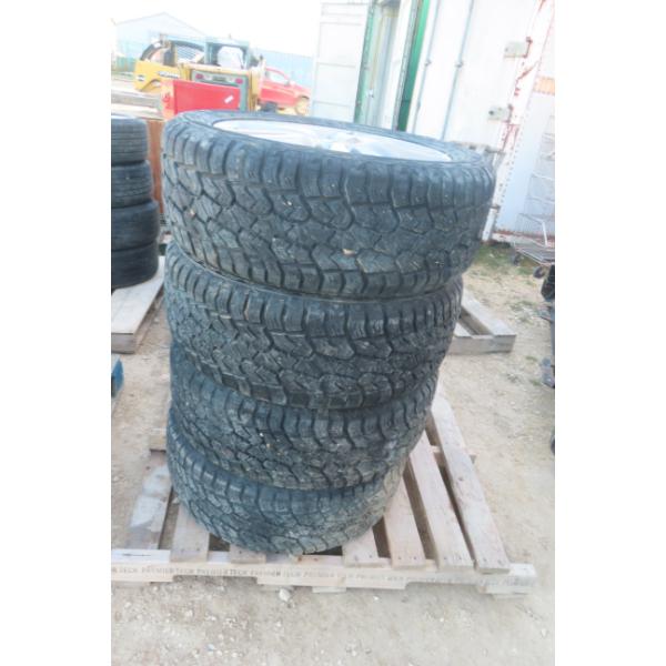 Four Jeep Tires And Rims — 265/50R20 — Good Amount Of Tread