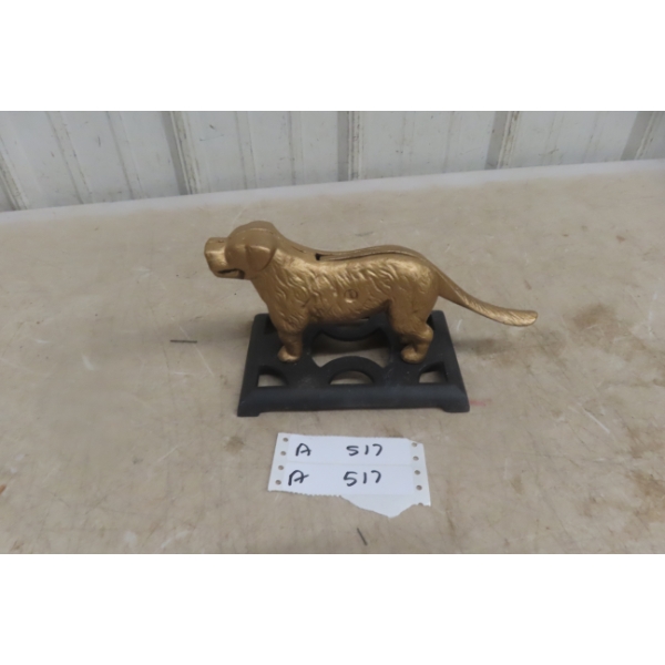 Dog Cast Nutcracker, 10" Long