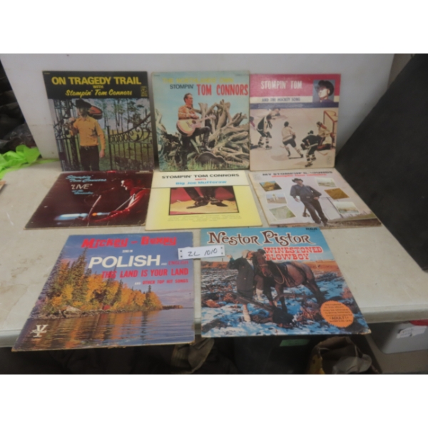 Eight Albums Featuring Stompin’ Tom Connors, Master Pister, And Mickey Bunny