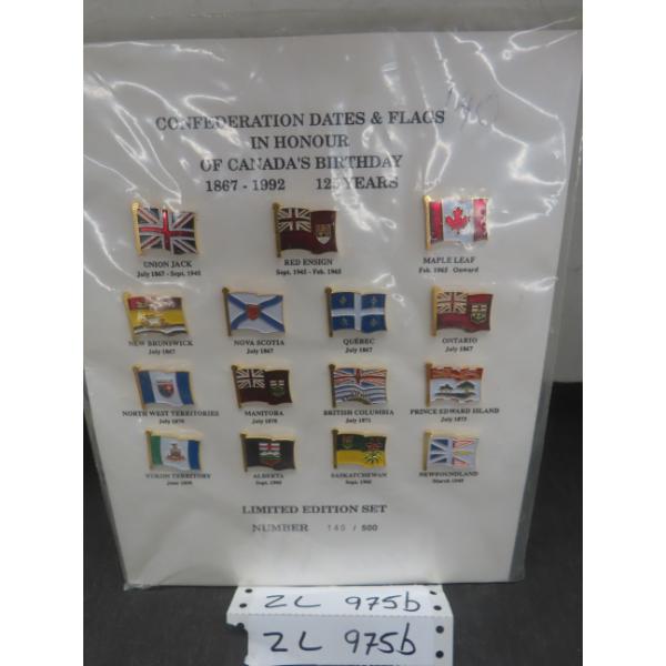 Confederation Dates And Flags Limited Edition Set, Number 140 Of 500, Factory Sealed