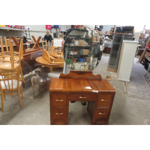 Antique Dresser, 29" x 39" x 17", Plus Matching Mirror 34" x 26"