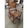 Image 1 : Folding Rocking Chair - Wood/Leather