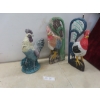 Image 1 : Three Rooster Figures – Two Wooden and One Resin, Tallest 20"