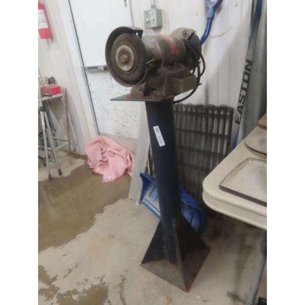 Wissota Bench Grinder On Stand, One Third Horsepower