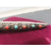 Image 6 : Vintage Chinese Export Sterling Silver Filigree Fingernail Guard Brooch And Floral Basket Brooch