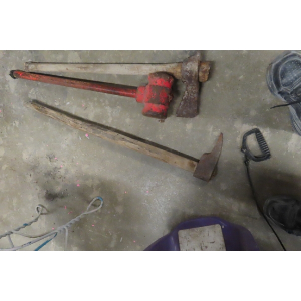 5 Yard Tools Including Pick, Axe and More