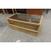 Image 4 : Wicker And Glass Coffee Table