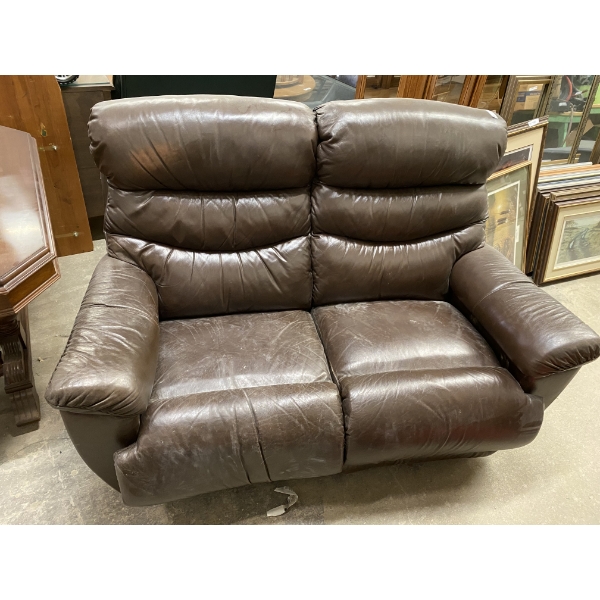 La-Z-Boy Recliner and Love Seat, Leather/Leather-Style