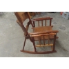 Image 2 : Folding Rocking Chair - Wood/Leather