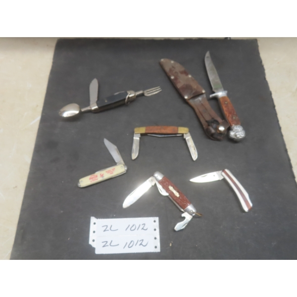 Assorted Folding Knives Including Swiss Army Style And Coca-Cola