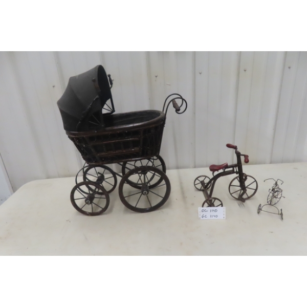 Doll Stroller and Mini Display Tricycles