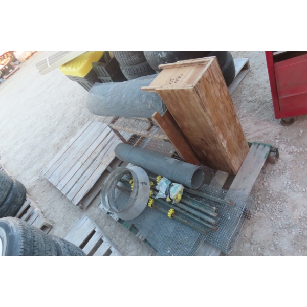 Pallet Cage, Humane Live Trap, T-Posts, And Mesh Wire
