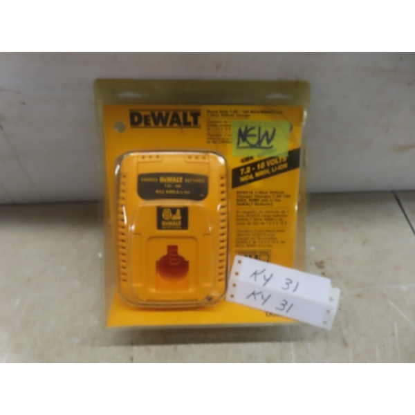 New Dewalt 7.2V Heavy-Duty One Hour Vehicle Charger, Multi-Voltage