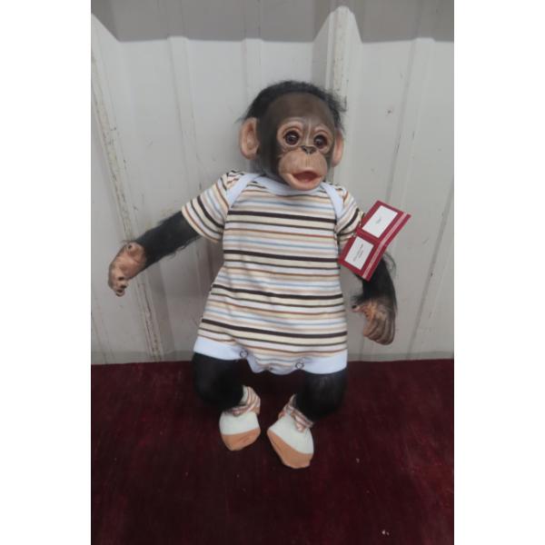 Ashton-Drake “Zeke” Realistic Chimpanzee Doll With Romper, Box & COA