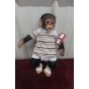 Image 1 : Ashton-Drake “Zeke” Realistic Chimpanzee Doll With Romper, Box & COA