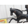 Image 7 : Folk Art Horse And Rider Wind Vane, Metal, 26" Height