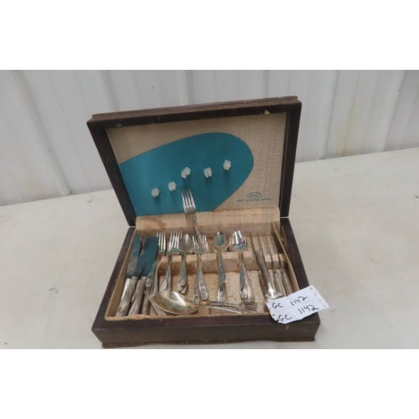 Chest of Silver-Plated Flatware