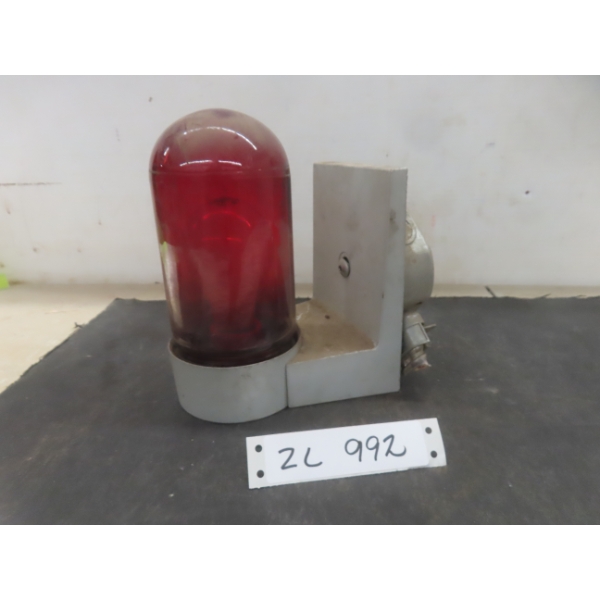 Vintage Federal Signal Red Flashing Warning Beacon Die-Cast Aluminum Housing And