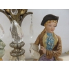 Image 9 : Pair of Vintage Table Lamps with Porcelain Figures on Marble Bases, 20" High